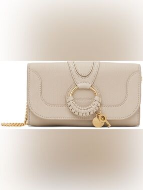 See by Chloé Beige Hana Chain Wallet Shoulder Crossbody Bag